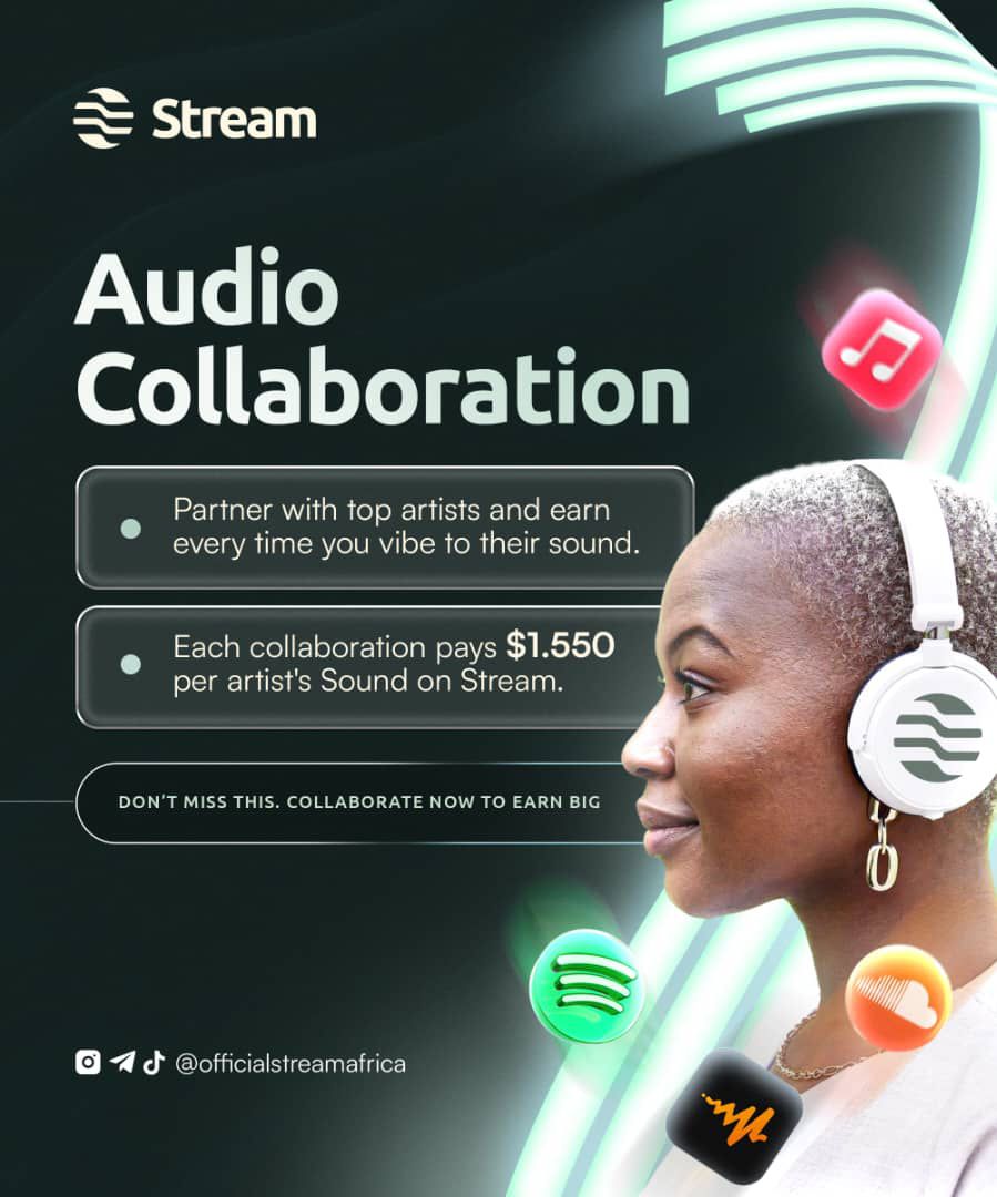Earn by streaming audio content